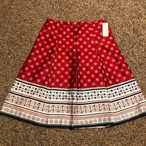Red Patterned Women's Skirt size 4